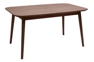 Table extensible rallonges intégrées rectangulaire en bois foncé noyer L140-170 cm ANK