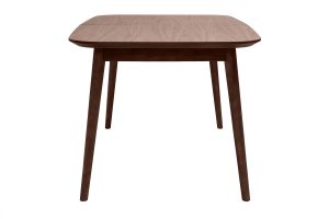 Table extensible rallonges intégrées rectangulaire en bois foncé noyer L140-170 cm ANK