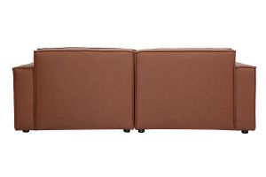 Canapé modulable vintage 3 places en cuir marron SPLIT