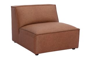 Module droit pour canapé en cuir marron SPLIT