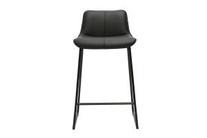 Tabourets de bar noirs et métal H65 cm (lot de 2) BOOST