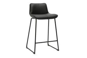 Tabourets de bar noirs et métal H65 cm (lot de 2) BOOST