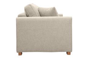 Divano design 3 posti in tessuto effetto velluto testurizzato beige PEPPER