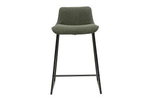 Tabourets de bar en tissu vert kaki et métal H65 cm (lot de 2) BOOST