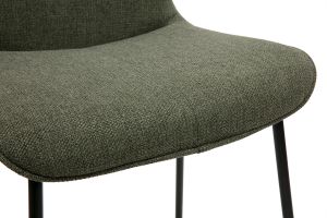 Tabourets de bar en tissu vert kaki et métal H65 cm (lot de 2) BOOST