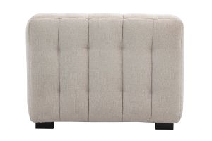 Fauteuil design en tissu effet velours texturé beige CORTO