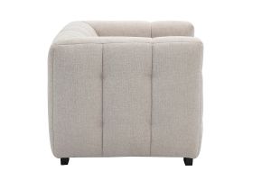 Fauteuil design en tissu effet velours texturé beige CORTO
