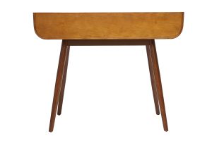 Bureau scandinave bois foncé avec rangements 2 tiroirs L100 cm HALLEN