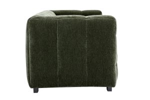 Canapé design 3 places en tissu effet velours vert kaki CORTO