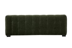 Canapé design 3 places en tissu effet velours vert kaki CORTO