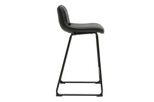 Tabourets de bar noirs et métal H65 cm (lot de 2) BOOST