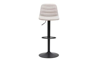 Tabourets de bar réglables en tissu effet velours texturé beige et métal (lot de 2) SAURY