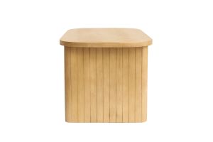 Mesa baja elevable rectangular de madera de mango maciza L100 cm LATIGO