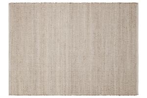 Tapis rectangulaire beige en jute et coton tissé 160 x 230 cm CAMAO