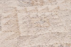 Tapis berbère beige à motifs en laine et coton 60 x 120 cm MAKAÏ