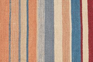 Tapis rectangulaire rayé multicolore en coton 60 x 120 cm SUPLA