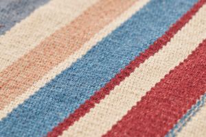 Tapis rectangulaire rayé multicolore en coton 60 x 120 cm SUPLA