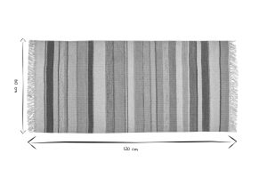 Tapis rectangulaire rayé multicolore en coton 60 x 120 cm SUPLA