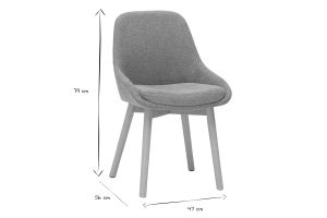 Chaises scandinaves en tissu effet velours texturé terracotta et bois clair massif (lot de 2) HOLO