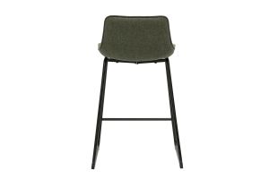 Tabourets de bar en tissu vert kaki et métal H65 cm (lot de 2) BOOST