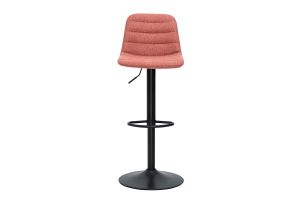 Tabourets de bar réglables en tissu effet velours texturé terracotta et métal (lot de 2) SAURY