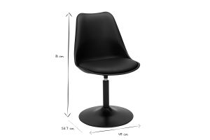 Chaise design pivotant noir mat STEEVY V2
