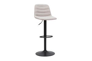 Tabourets de bar réglables en tissu effet velours texturé beige et métal (lot de 2) SAURY