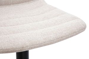 Tabourets de bar réglables en tissu effet velours texturé beige et métal (lot de 2) SAURY