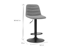 Tabourets de bar réglables en tissu effet velours texturé terracotta et métal (lot de 2) SAURY