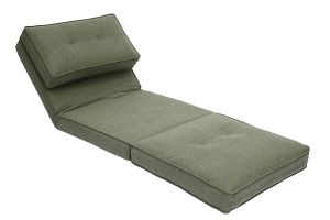 Chauffeuse 1 place convertible en tissu vert kaki SALLY