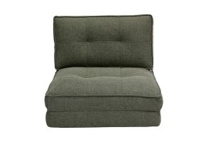 Chauffeuse 1 place convertible en tissu vert kaki SALLY