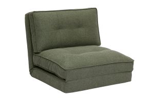 Chauffeuse 1 place convertible en tissu vert kaki SALLY