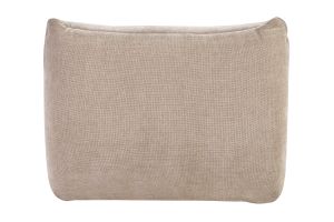 Fauteuil lounge en tissu effet velours texturé taupe BUMPY