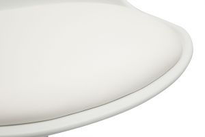 Sedia design girevole bianca e metallo cromato STEEVY V2