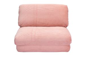 Poltrona letto singola convertibile in tessuto velluto a coste rosa SPENCER