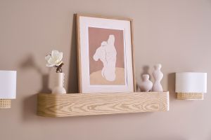 Etagère murale bois clair frêne L90 cm HOPE