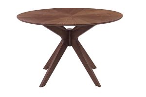 Table à manger design ronde noyer D120 cm DIELLI