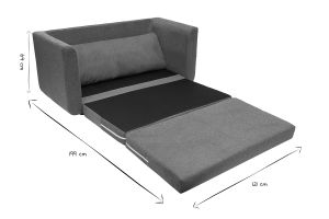 Canapé convertible 2 places en tissu effet velours texturé terre brûlée LEON