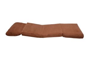 Chauffeuse 1 place convertible en tissu velours côtelé terre brûlée SPENCER