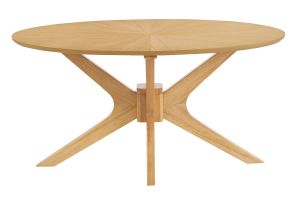 Table basse ovale bois clair chêne L90 cm DIELLI