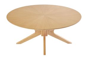 Table basse ovale bois clair chêne L90 cm DIELLI