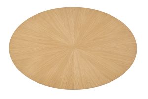 Table basse ovale bois clair chêne L90 cm DIELLI