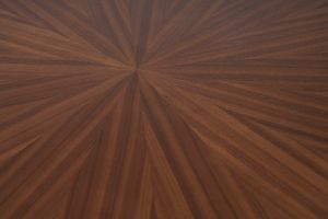 Table basse ovale bois foncé noyer L90 cm DIELLI