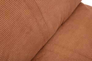 Poltrona 1 posto convertibile in velluto a coste color terra bruciata SPENCER