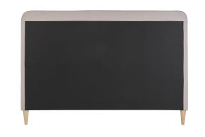 Lit 2 places 160x200 en tissu texturé taupe LINDSAY