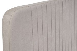 Lit 2 places 160x200 en tissu texturé taupe LINDSAY