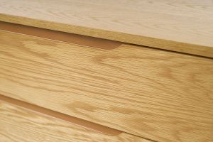 Commode scandinave bois clair chêne 3 tiroirs L90 cm FELIX