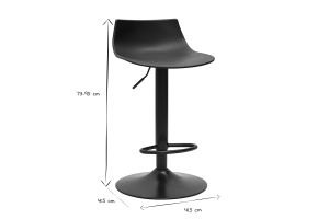 Tabourets de bar réglables design noirs (lot de 2) KELLY