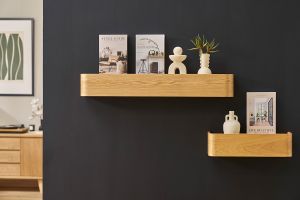 Etagère murale bois clair frêne L48 cm HOPE