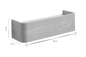Etagère murale bois clair frêne L48 cm HOPE